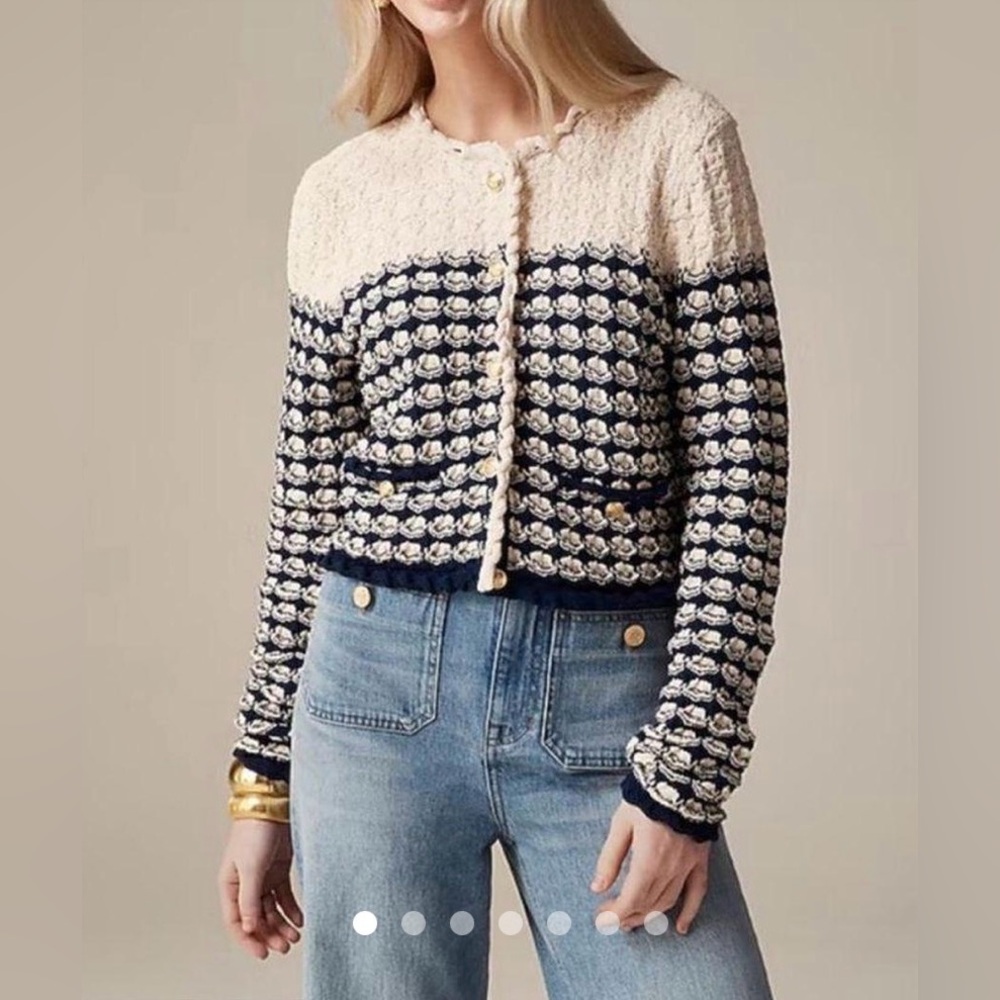Jcrew Textured Crochet Lady Jacket